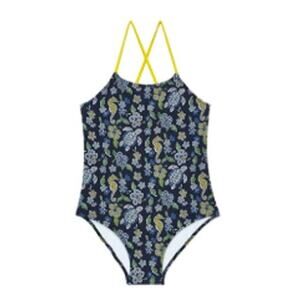 VILEBREQUIN Girls Mosaic Turtle One-Piece Swimsuit 7-8 YEARS 12 ANS Blue NWT